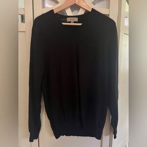 Burberry uniform Black Knit Sweater vneck L